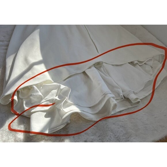 New La Femme Size 2 One-Shoulder Jersey Gown white 28176 *Stain* - Picture 4 of 12